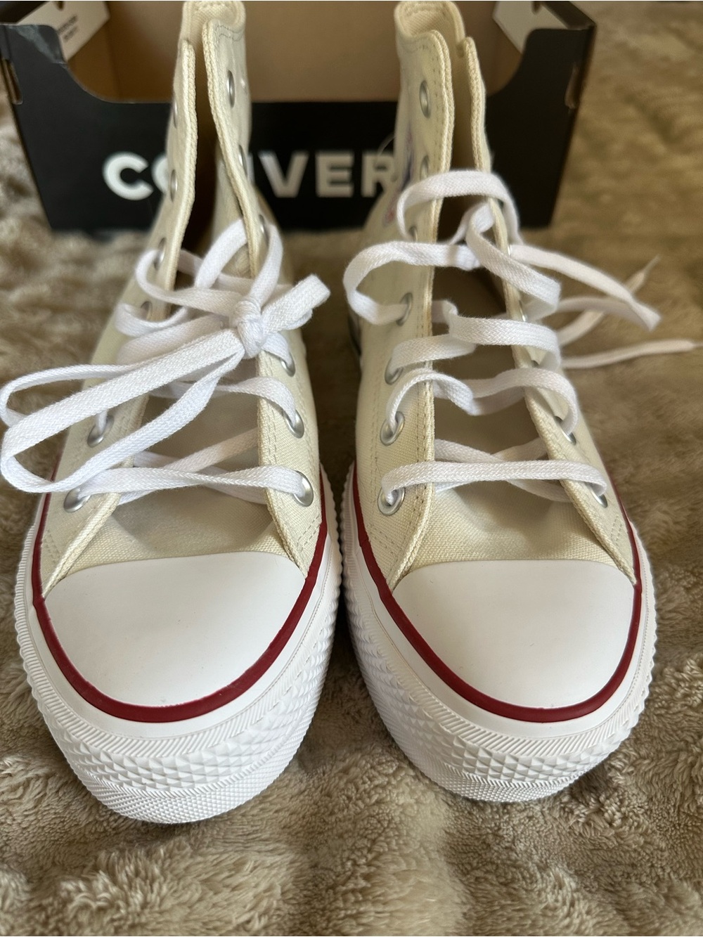 NWOB Converse CTAS Lift Hi Vintage White Womens 8.5 - Picture 4 of 8